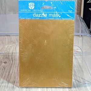 American Greetings Dazzle Mark Gold Transfer Sheet Vintage 80s Sealed